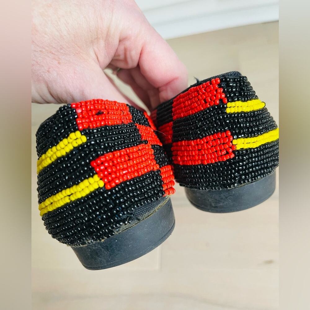 Vintage Women's Flats Size 6.5 80s era Colorblock Statement Fun Funky - Picture 5 of 8